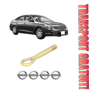 Cui carlig remorcare, tractare auto NISSAN TEANA II (J32) din 2008-2013, Otel, Cri-Flo, 4 Stickere cu NISSAN