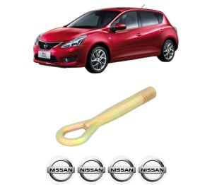 Cui carlig remorcare, tractare auto NISSAN TIIDA Hatchback (C12) din 2013, Otel, Cri-Flo, 4 Stickere cu NISSAN - Img 2