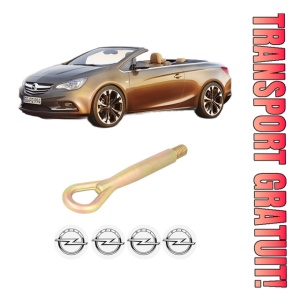 Cui carlig remorcare, tractare auto OPEL CASCADA (W13) din 2013-2019, Otel, Cri-Flo, 4 Stickere cu OPEL