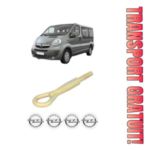 Cui carlig remorcare, tractare auto OPEL VIVARO A Bus (X83) din 2001-2014, Otel, Cri-Flo, 4 Stickere cu OPEL