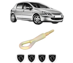 Cui carlig remorcare, tractare auto PEUGEOT 307 (3A/C) din 2000-2009, Otel, Cri-Flo, 4 Stickere cu PEUGEOT - Img 2