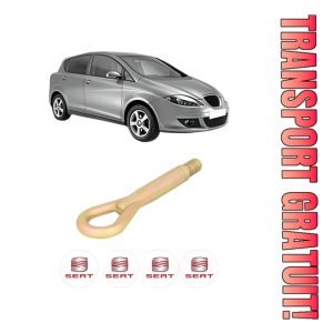Cui carlig remorcare, tractare auto SEAT TOLEDO III (5P2) din 2004-2009, Otel, Cri-Flo, 4 Stickere cu SEAT