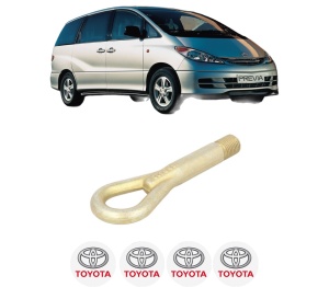 Cui carlig remorcare, tractare auto TOYOTA PREVIA II (_R3_) din 2000-2006, Otel, Cri-Flo, 4 Stickere cu TOYOTA - Img 2