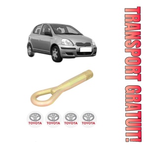 Cui carlig remorcare, tractare auto TOYOTA YARIS (_P1_) din 1999-2005, Otel, Cri-Flo, 4 Stickere cu TOYOTA
