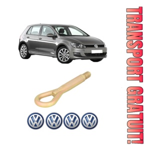 Cui carlig remorcare, tractare auto Volkswagen GOLF VII (5G1, BQ1, BE1, BE2) din 2012-2021, Otel, Cri-Flo, 4 Stickere cu Volkswagen