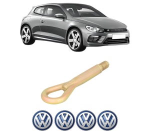 Cui carlig remorcare, tractare auto Volkswagen SCIROCCO III (137, 138) din 2008-2017, Otel, Cri-Flo, 4 Stickere cu Volkswagen - Img 2