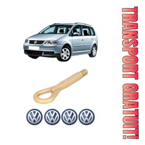 Cui carlig remorcare, tractare auto Volkswagen TOURAN (1T1, 1T2) din 2003-2010, Otel, Cri-Flo, 4 Stickere cu Volkswagen