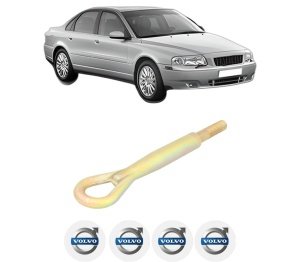 Cui carlig remorcare, tractare auto VOLVO S80 I (184) din 1998-2006, Otel, Cri-Flo, 4 Stickere cu VOLVO - Img 2