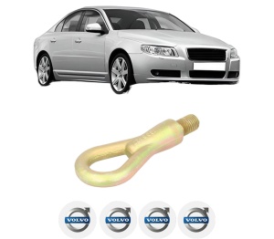 Cui carlig remorcare, tractare auto VOLVO S80 II (124) din 2006-2016, Otel, Cri-Flo, 4 Stickere cu VOLVO - Img 2
