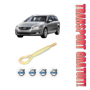 Cui carlig remorcare, tractare auto VOLVO V70 III Estate Van (135) din 2013-2015, Otel, Cri-Flo, 4 Stickere cu VOLVO