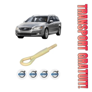 Cui carlig remorcare, tractare auto VOLVO V70 III Estate Van (135) din 2013-2015, Otel, Cri-Flo, 4 Stickere cu VOLVO