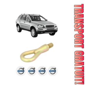 Cui carlig remorcare, tractare auto VOLVO XC90 I (275) din 2002-2014, Otel, Cri-Flo, 4 Stickere cu VOLVO