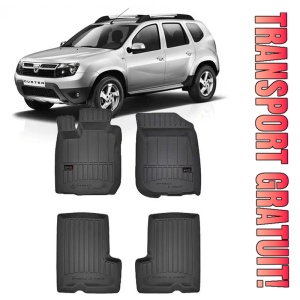 Dacia Duster I, Suv, Din 2010 - 12.2017 , Set Covorase Auto Tip Tavita Premium 3D, din cauciuc