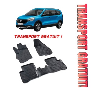 Dacia Lodgy 2012-2022 Set 4 covorase auto din cauciuc tip tavita premium line 3D - Transport Gratuit!