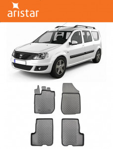 Dacia Logan II Mcv, Combi, Din 09.2013 - 12.2020 , Set Covorase Auto Tip Tavita Premium 3D, din cauciuc accesorii pentru autoturismul tau - masina v172750