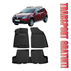 Dacia Sandero Stepway I (2008-2012) Set covorase auto cauciuc G.Modern Line 3D