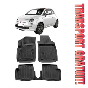 Fiat 500 (2007 - 2025) Set covorase auto cauciuc G.Modern Line 3D