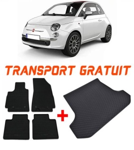 Fiat 500 din 09.2007 - Prezent Hatchback *3 , Set Covorase + tavita portbagaj auto accesorii pentru autoturismul tau - masina v2824