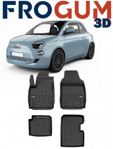 Fiat 500 Hybrid Din 02.2020 - Prezent, Hatchback , Set Covorase Auto Tip Tavita Premium 3D, din cauciuc accesorii pentru autoturismul tau - masina v162830