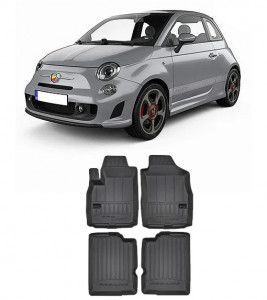 Fiat 500L, Hatchback, Din 2012 - Prezent , Set Covorase Auto Tip Tavita Premium 3D, din cauciuc accesorii pentru autoturismul tau - masina v173728