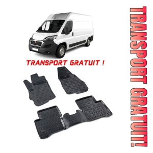 Fiat Ducato 2006-2025 Set 2 covorase auto din cauciuc tip tavita premium line 3D - Transport Gratuit!