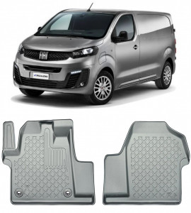 Fiat E-Scudo Din 12.2021 - Prezent, Van , Set Covorase Auto Tip Tavita Premium 3D, din cauciuc accesorii pentru autoturismul tau - masina v164056