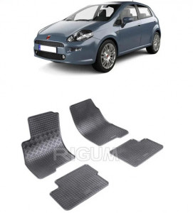 Fiat Grande Punto, Hatchback, fabricat din 10.2005 - 08.2018, set covorase auto dedicate, din cauciuc 100% Premium accesorii pentru autoturismul tau - masina v161047