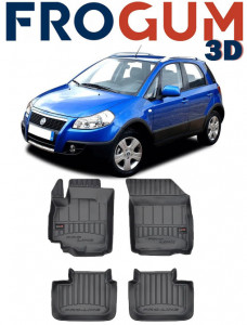 Fiat Sedici, Din 2006 - 08.2013, Hatchback , Set Covorase Auto Tip Tavita Premium 3D, din cauciuc accesorii pentru autoturismul tau - masina v169517