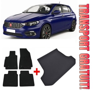Fiat Tipo Hatchback din 02.2017 - Prezent *3, Set Covorase + tavita portbagaj auto