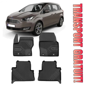 Ford C-Max II Din 11.2010 - 06.2019, Van , Set Covorase Auto Tip Tavita Premium 3D, din cauciuc