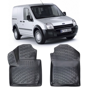 Ford Connect I 2002-2013 Set 2 Covorase Auto (Fata) Cauciuc Tip tavita Premium Line 3D - Transport Gratuit! accesorii pentru autoturismul tau - masina v49173