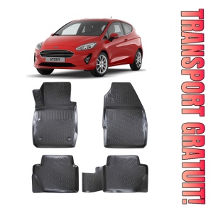 Ford Fiesta VII 2017-2025 Set 4 covorase auto din cauciuc tip tavita premium line 3D