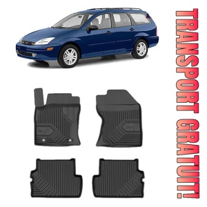 Ford Focus I Din 1998 - 2004, Combi , Set Covorase Auto Tip Tavita Premium 3D, din cauciuc
