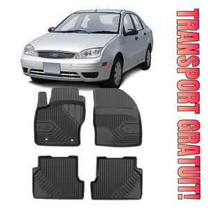 Ford Focus II Din 2004 - 02.2011, Sedan , Set Covorase Auto Tip Tavita Premium 3D, din cauciuc