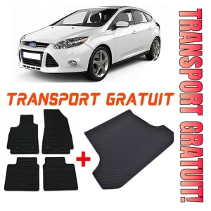 Ford Focus III Hatchback din 03.2011 - 08.2018 *1, Set Covorase + tavita portbagaj auto