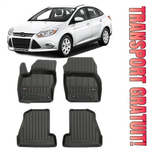 Ford Focus III, Sedan, Din 03.2011 - 08.2018 , Set Covorase Auto Tip Tavita Premium 3D, din cauciuc