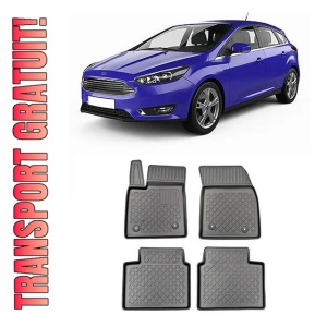 Ford Focus IV, Hatchback, Din 09.2018 - Prezent , Set Covorase Auto Tip Tavita Premium 3D, din cauciuc