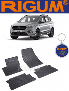 Ford Kuga II, Suv, fabricat din 02.2013 - 03.2020, set covorase auto dedicate, din cauciuc 100% Premium accesorii pentru autoturismul tau - masina v160626