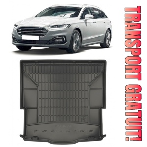 Ford Mondeo V Combi din 01.2015 - Prezent, Tavita Pentru Portbagaj Lux Premium Dedicata, Roata Rezerva Ingusta / Kit Reparatie *2