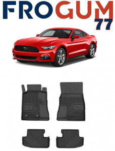 Ford Mustang Din 2014 - Prezent, Coupe , Set Covorase Auto Tip Tavita Premium 3D, din cauciuc accesorii pentru autoturismul tau - masina v162411