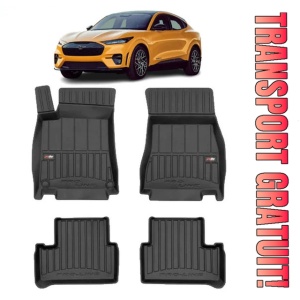 Ford Mustang Mach-E Electric Din 05.2021 - Prezent, Suv , Set Covorase Auto Tip Tavita Premium 3D, din cauciuc
