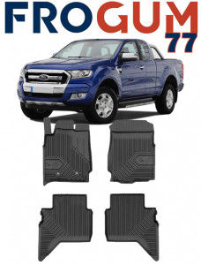 Ford Ranger Din 2018 - Prezent, Pick-Up , Set Covorase Auto Tip Tavita Premium 3D, din cauciuc accesorii pentru autoturismul tau - masina v168855