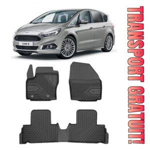 Ford S-Max I Din 05.2006 - 08.2015, Van , Set Covorase Auto Tip Tavita Premium 3D, din cauciuc