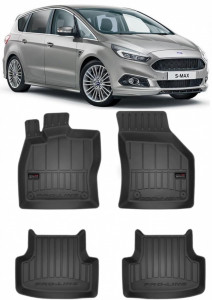 Ford S-Max II Din 09.2015 - Prezent, Van , Set Covorase Auto Tip Tavita Premium 3D, din cauciuc accesorii pentru autoturismul tau - masina v163268