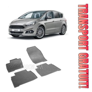 Ford S-Max II, Van, fabricat din 09.2015 - Prezent, set covorase auto dedicate, din cauciuc 100% Premium