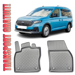 Ford Tourneo Connect III Din 05.2022 - Prezent, Van, 5 Usi , Set 2 Covorase Auto Tip Tavita Premium 3D, din cauciuc