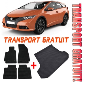 Honda CIVic Ix Combi din 02.2014 - 12.2017 *3, Set Covorase + tavita portbagaj auto