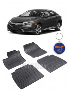 Honda CIVIc Ix, Hatchback, fabricat din 03.2012 - 02.2017, set covorase auto dedicate, din cauciuc 100% Premium accesorii pentru autoturismul tau - masina v158316