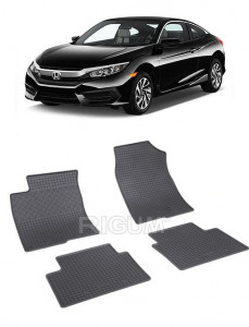 Honda CIVIc X, Sedan, fabricat din 05.2017 - Prezent, set covorase auto dedicate, din cauciuc 100% Premium accesorii pentru autoturismul tau - masina v155899