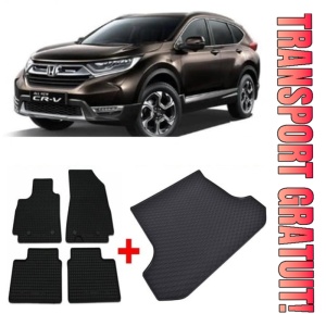 Honda CR-V Set Covorase + tavita portbagaj auto Honda CR-V V fabricatie 10.2018 - prezent, caroserie suv, 5 locuri, portbagaj inferior si superior